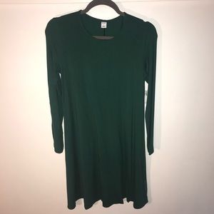 Long sleeve green dress!